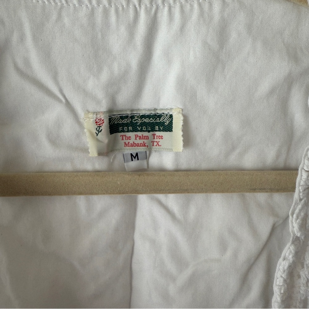 VINTAGE Patchwork Vest White V Neck Strawberry Red Green Floral Gingham Size M - Picture 2 of 8